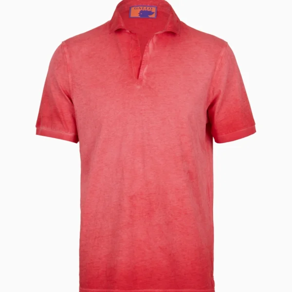 POLO M.CORTE COTONE TINTO CAPO TINTA UNITA  GALLO
