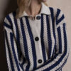 GIACCA A CARDIGAN IN FILO TRAFORATO PDR - immagine 5