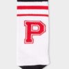 CALZA CORTA UNISEX GALLO  LETTERA -P-