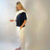 PANTALONE IN FELPA BIANCO  'PRUA' - immagine 5