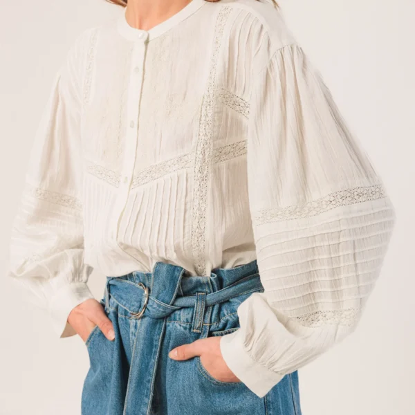 CAMICIA COREANA CON RICAMO - INDI & COLD