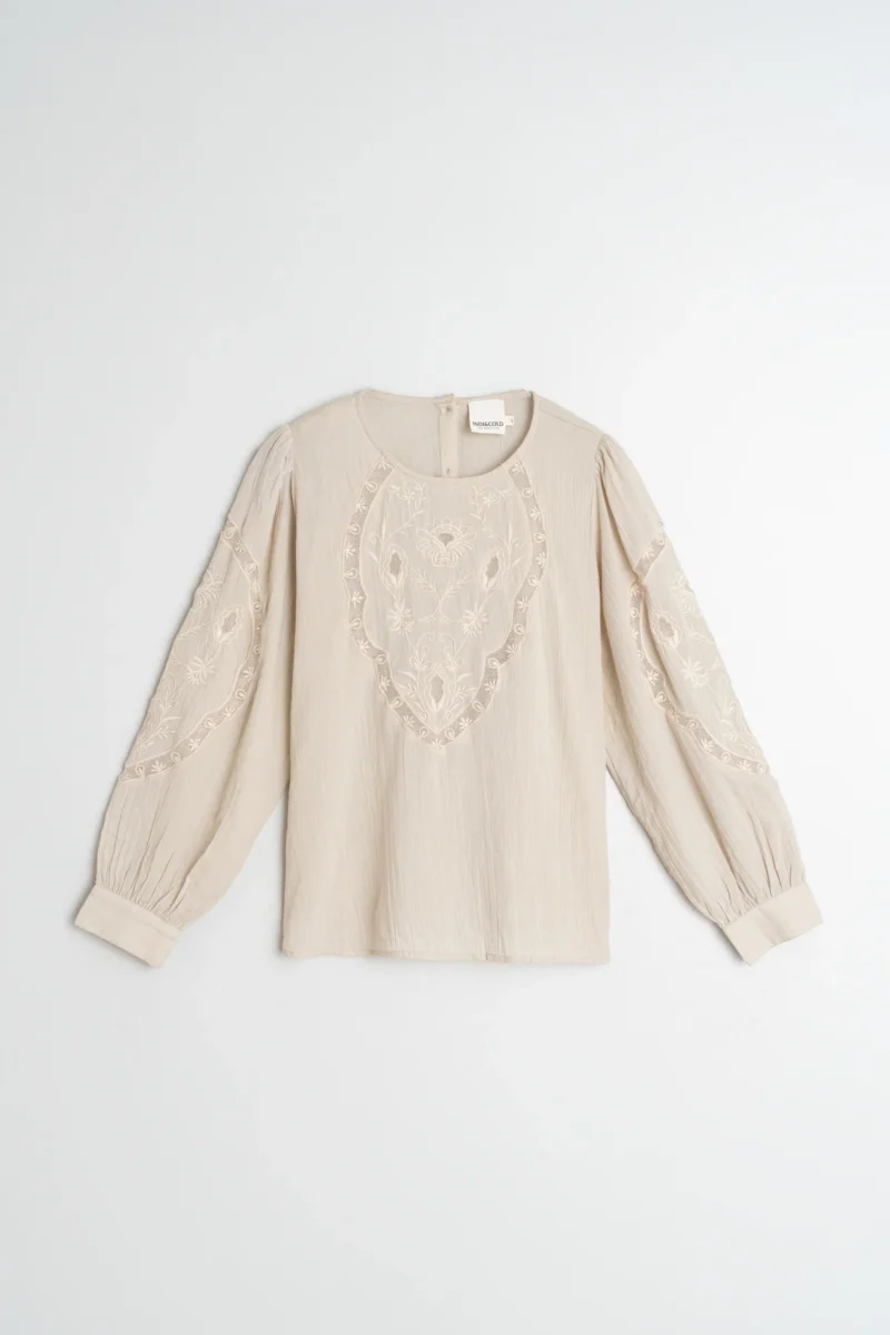 CAMICIA GIROCOLLO RICAMATA - INDI & COLD - immagine 5
