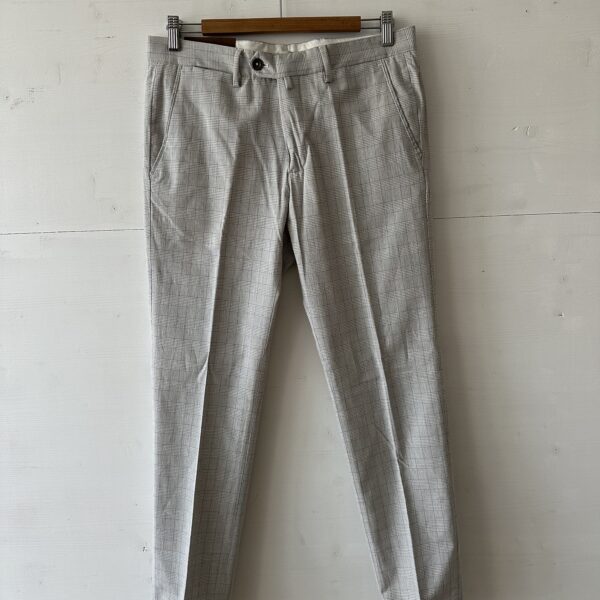 Pantalone da uomo check ghiaccio in cotone BSETTECENTO