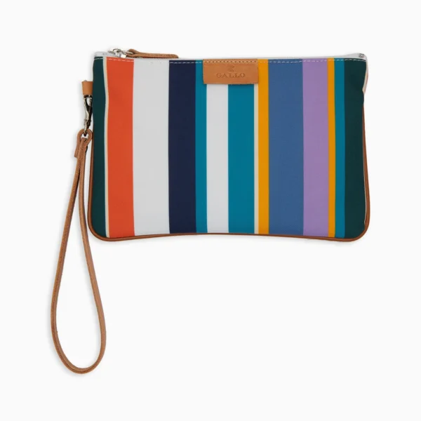 Pochette unisex contemporanea con strisce multicolore - GALLO