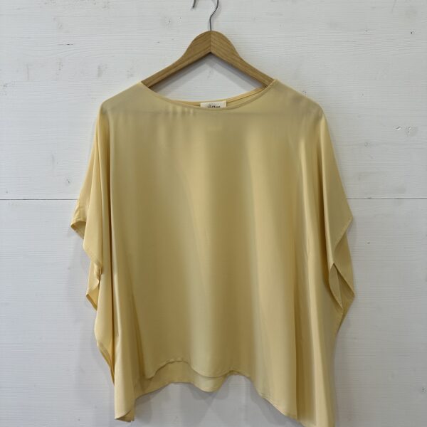Camicia ampia, giallo canarino, misto seta - Ottod'Ame