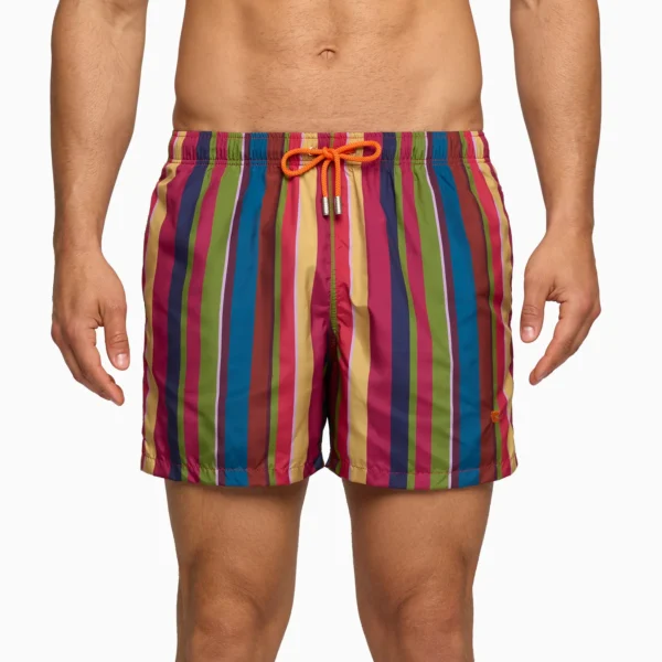 Boxer mare uomo righe multicolor fucsia GALLO